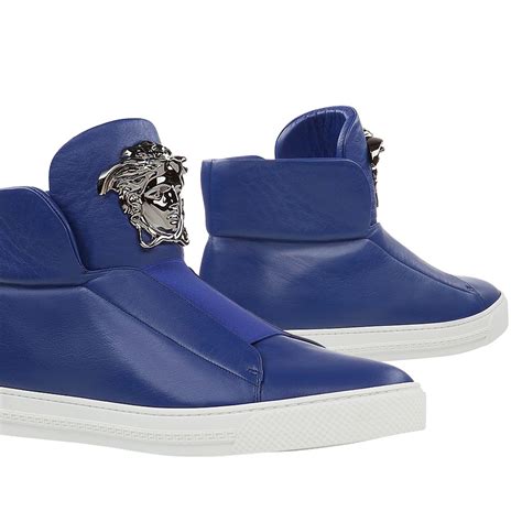 blue versace mock croc slip-on palazzo sneakers size 14|Versace Slip.